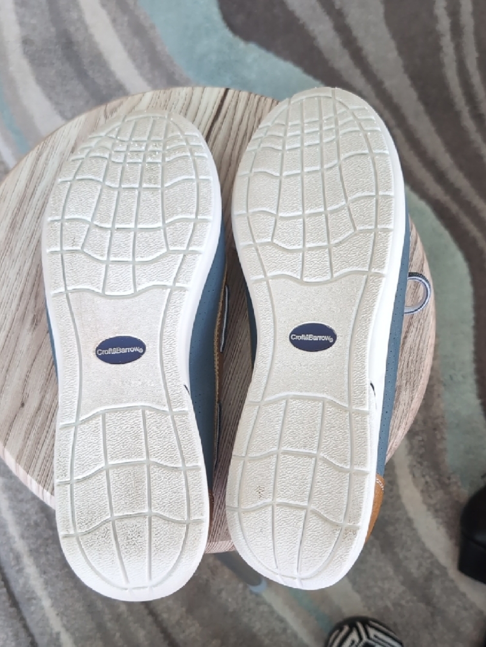 croft & barrow Blue and Brown Leather Boat Shoes - Picture 5 of 6
